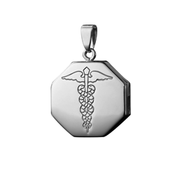 Octagon Medic Alert Open Data White Gold
