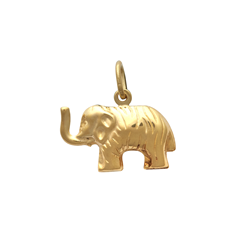 9ct Yellow Gold Elephant Hollow Charm Pendant