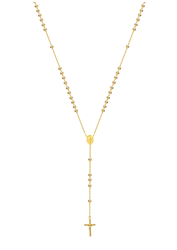 9ct YG Rosary Bead Chain with Madonna