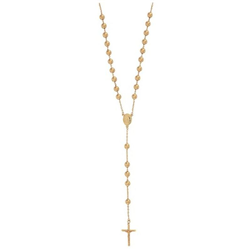 9ct YG Rosary Bead Chain with Madonna
