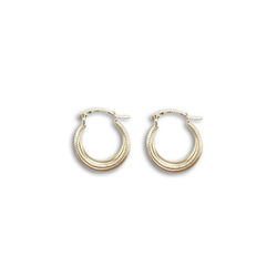 9ct Yellow Gold Round Creole Earrings