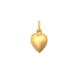 9ct Yellow Gold Heart Hollow Charm Pendant