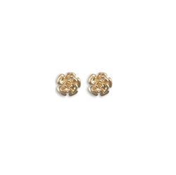 9ct Yellow Gold Flower Stud Earrings