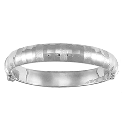 Sterling Silver Kids Fancy Hinged Bangle