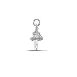 Silver Ballerina Charm Pendant
