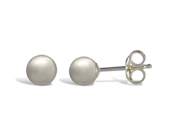 5mm Silver Ball Studs Earrings