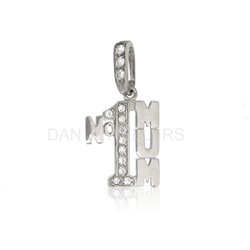 Silver Cz No1 Mum Pendant
