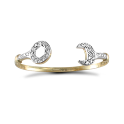 9ct YG Cz Spanner Kids Bangle