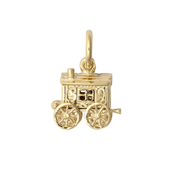 9ct Yellow Gold Opening Caravan Pendant