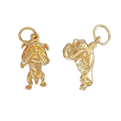9ct YG Bulldog Pendant