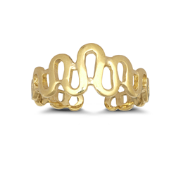9ct YG Swirly Toe Ring