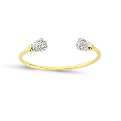 9ct YG Cz Boxing Glove Kids Torque Bangle