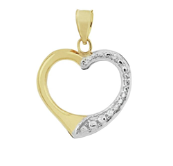 9ct Yellow Gold Open Heart Pendant