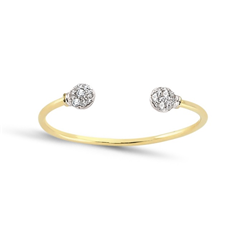 9ct YG Cz Baby Torque Bangle