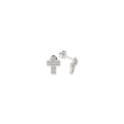 Silver Cross Micropave Studs