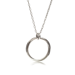 Silver Ring Pendant Chain