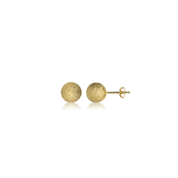 9ct Yellow Gold 7mm Satin Finish Ball Studs