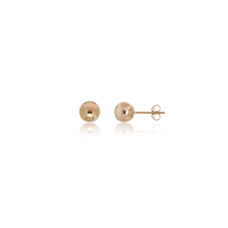 9ct Rose Gold 5mm Plain Ball Stud Earrings