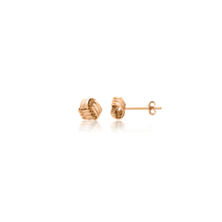 9ct Rose Gold Knot Stud Earrings
