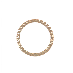 9ct YG Half Bezel