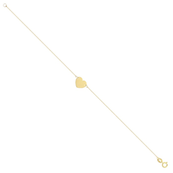 9ct Yellow Gold Fancy Heart Bracelet