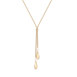 9ct YG Teardrop Fancy Necklace