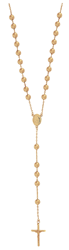 9ct YG Rosary Bead Chain with Madonna