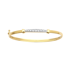 9ct YG Cz Baby Bangle