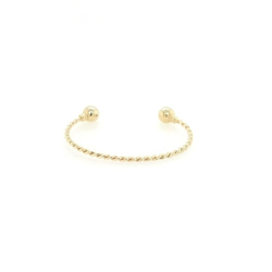 9ct YG Plain Twist Baby Torque Solid Bangle