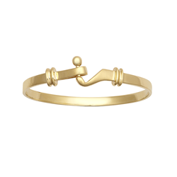 9ct YG Plain Hook Kids Bangle