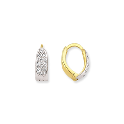 9ct Yellow Cz Huggies Earrings