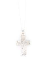 Sterling Silver Tree Of Life Cross Pendant