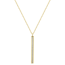 9ct YG Glitter Ladder Pendant - 18