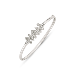 Sterling Silver CZ Nan Bangle