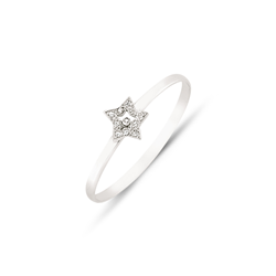 Sterling Silver CZ Star Baby Bangle