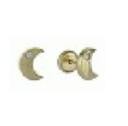 9ct Moon Stud Earrings