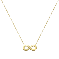 9ct Yellow Gold Small Infinity Necklace