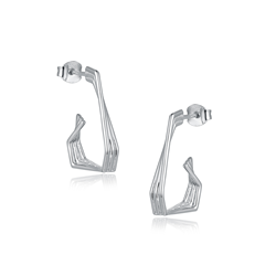 Sterling Silver J Hoops