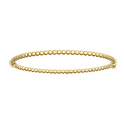9ct YG Bead Spring Bangle