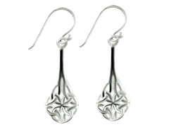 Sterling Silver Celtic Drop Heritige Earrings