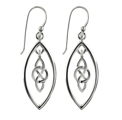 Sterling Silver Celtic Drop Earrings