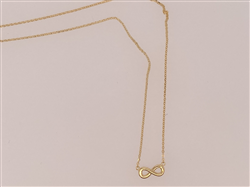 9ct Gold Infinity Necklace - 42+3cm