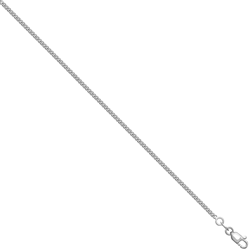 18ct WG Diamond Cut Curb Chain 18 Inch