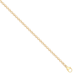9ct YG Round Belcher Anklet