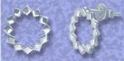 Sterling Silver Geometric Circle Earrings