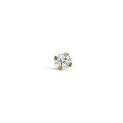 9ct YG 2mm Cz Nose Stud