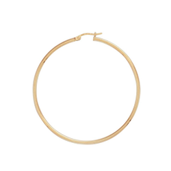 9ct Yellow Gold 50mm Thin Hoop Earrings