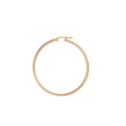 9ct Yellow Gold 40mm Thin Hoop Earrings