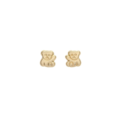 9ct YG Kids Teddy Bear Stud Earrings