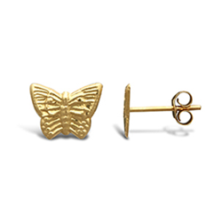 9ct YG Butterfly Studs Earrings